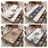 Jogo Americano, Toalha de Mesa de Centro, Jogo Americano de Mesa de Centro à Prova de Óleo e Impermeável, Jogo Americano Retangular Lavável de Estilo Chinês Novo de Luxo Leve, Toalha de Mesa de Centro