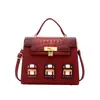 Bolsa feminina estilo luxo, novo modelo outono 2026, bolsa pequena tipo casa color block, bolsa de ombro e transversal moderna e única