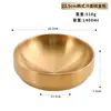 Cuenco de acero inoxidable para fideos fríos estilo coreano, cuenco dorado de doble capa para ramen, cuenco coreano para bibimbap, cuenco comercial para fideos instantáneos, cuenco para fideos de caracol