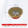 Cepillo de alambre, rueda de alambre, cabezal de lijado en forma de copa, cepillo para eliminar óxido, rueda de lijado para pulir, metal para carpintería eléctrica, pulido de paredes