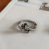Anillo de madera flotante para hombre, moderno anillo abierto para hombre, anillo individual de moda para pareja, anillo de índice de ratán para mujer, anillo de cola