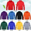 Sudadera Casual Engrosada Forrada de Felpa Estilo Unisex Cuello Vertical Cremallera Ropa de Trabajo Chaqueta para Actividad Grupal Venta al por Mayor Bordada