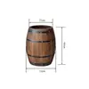 Barril de Vino Decorativo Barril de Roble Madera Anticorrosión Barril de Vino Tinto Boda Exposición Bar Accesorios de Fotografía Barril de Cerveza Vino