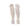Pendientes de Borla de Espina de Pescado de Zirconia de Aguja Plateada Transfronterizos Europeos y Americanos, Pendientes de Lujo Ligero de Alta Gama, Pendientes Exagerados Personalizados para Mujer