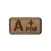 Tira de tipo sanguíneo bordada de gran venta, sello de moralidad de personalidad A AB O B + pos, sello de tipo sanguíneo, parche de velcro, insignia, pegatina de tela