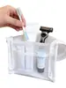 Bolsa de maquillaje para viaje, bolsa portátil impermeable para guardar cepillo de dientes, bolsa de malla plegable para artículos de tocador de baño para viaje de negocios