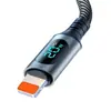 Cable de Datos Tipo Carga Súper Rápida Digital de 120W PD Aplicable a Apple 16 Huawei Glory Xiaomi Luminiscencia Digital