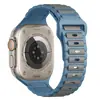Para Apple Watch9/8/7Ultra s10 pulseira de silicone iwatch de duas cores e três contas