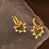 Devolver a clientes nuevos y antiguos descuento retro lujo ligero alto sentido nicho temperamento aretes geométricos personalidad aretes de moda