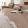 Almofada de sofá de chenille para comércio exterior, novo modelo 2026, almofada de assento em linha reta, sensação de luxo leve e alta qualidade, tecido irregular para capa de sofá no atacado
