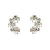 Pendientes de Flor de Diamante Coloridos, Suaves, Dulces y Frescos para Verano, Pendientes de Diseño de Nicho Versátiles para el Viaje Diario
