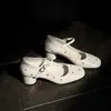 Zapatos Mary Jane de tacón grueso, punta redonda, corte bajo, versátiles, para mujer, otoño, para ir al trabajo, modernos, nuevo estilo 2026, con una sola tira, de cuero completo