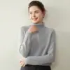 Nuevo Suéter Grueso Simple Holgado Otoño/Invierno 2026 Suéter de Cachemira para Mujer con Cuello Alto y Mangas Raglán Capa Base de Punto