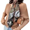 Estilo Nuevo Primavera 2026 Bufanda Cuadrada Grande de 90 para Mujer, Elegante Estilo Coreano de Sarga de Seda Bufanda de Seda con Estampado de Moda Bufanda Decorativa para el Cuello