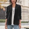Chaqueta Corta de Terciopelo de Color Sólido, Blazer de Moda Casual para Mujer, Estilo Nuevo 2026, Transfronteriza Europea y Americana Amazon