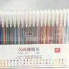 Set de bolígrafos de gel con brillantina en caja, 48 colores, especial para cuadernos infantiles, bolígrafos de acuarela nacarados, marcadores fluorescentes para estudiantes