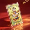 Adesivos adesivos personalizados de ouro puro 2mg para celulares para o Ano da Ovelha, cartões dourados para prosperidade, brindes promocionais festivos