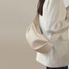 2026 Novo Modelo Bolsa Feminina Versátil de Couro Genuíno de Grande Capacidade para o Dia a Dia, Bolsa Transversal, Bolsa de Ombro, Bolsa de Axila Dumpling Nuvem