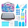 Bolsa de Almacenamiento para Herramientas de Pintura de Diamantes Nuevo Bolso de Mano de Cuero Multifuncional Bordado de Diamantes 70 Botellas Redondas Almacenamiento de Diamantes