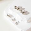 Aretes de Cuentas Redondas de Color Dopamina Transfronterizos Europeos y Americanos, Aretes de Moda y Simples Estilo Ins, Accesorios Versátiles y Elegantes para Mujeres