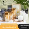 Vela Eletrônica LED Swing Wick Lâmpada Luz Noturna para Decoração de Mesa de Quarto, Versão com Controle Remoto