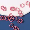Variedad de metal de color opcional pintura abierta cierre de langosta anillo llavero colgante hecho a mano accesorios de joyería DIY