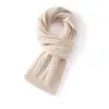 Novo Cachecol de Caxemira Outono e Inverno para Mulheres, Cachecol Pequeno Versátil Espesso Tricotado em Ponto Cruz, Cachecol Quente para o Pescoço