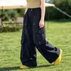 Mono Blanco para Niñas Pantalones de Pierna Ancha Verano 2026 Nuevas Llegadas Niños Grandes Pantalones Casuales Holgados Estudiantes de Secundaria Pantalones Delgados