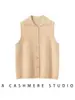 Chaleco de Punto de Cachemira 2025 Otoño e Invierno Ropa Exterior Estilo Coreano Sin Mangas Chaleco con Solapa Chaleco Suéter