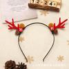Diademas y Accesorios para el Cabello Navideños Transfronterizos, Cuernos de Pelo de Visón de Agua Navideños, Diademas de Reno, Pinzas para el Cabello, Disfraces para Fiestas Festivas