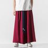 Calça de Linho Bordada de Perna Larga Tamanho Grande Retro Nova Verão 2022 Masculina Estilo Chinês Algodão Linho Calças Casuais Masculinas