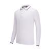 Camisa Polo Blanca de Manga Larga con Cuello de Borde de Color Bordado Tuanding con Logo Impreso, Tacto de Fibra de Bambú, Algodón, Solapa
