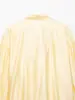Ropa de Mujer 2026 Nueva Primavera Estilo Europeo y Americano Moda Camisa con Decoración de Lazo de Satén Top Amarillo de Manga Larga con Cinta