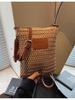 Bolso bandolera de paja de nicho transfronterizo para mujer, nuevo estilo coreano, moda, bolso de playa, para ir al trabajo, casual, para el hombro, bandolera