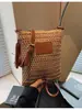Bolso bandolera de paja de nicho transfronterizo para mujer, nuevo estilo coreano, moda, bolso de playa, para ir al trabajo, casual, para el hombro, bandolera