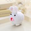 Chaveiro de lã de crochê de animal de desenho animado fofo, pingente tecido para bolsa, acessórios feitos à mão, pequeno presente, fabricantes, atacado