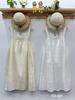 Primavera 2026 Nuevo Vestido de Mujer Cuello Redondo Estilo Japonés Algodón Lino Vestido Holgado de Longitud Media Vestido de Tirantes Vestido sin Cierre Estilo Mori