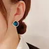Oferta especial: Elegantes Pendientes de Cristal Azul para Mujer, Exquisito Diseño Retro Francés, Sencillos, Modernos y Versátiles para el Uso Diario
