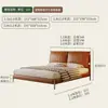Cama de cuero para dormitorio principal estilo Bauhaus usada, cama doble para dormitorio secundario, cama de boda de lujo retro tapizada de lujo ligero italiano
