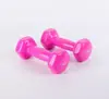 Halteres para Fitness em Casa, Halteres Sólidos de Ferro Fundido Revestidos de Plástico, Equipamento Portátil para Perda de Peso, Pequenos Halteres de Yoga para Mulheres, Halteres de Ferro Fundido