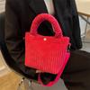 Comércio exterior Bolsa feminina corduroy 2023 nova bolsa estilo coreano moda doce ombro mensageiro saco entrega de uma peça