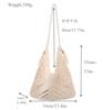 Bolso Nuevo Tejido de Paja de Algodón para Mujer, Bolso Tejido Hueco Hecho a Mano, Versátil para el Trabajo Diario, Tacto de Alta Gama, Bolso de Dama para Vacaciones en la Costa y la Playa