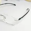 Nuevo modelo de montura de gafas de aleación TR ultraligera con borde cortado, montura de gafas elegante para miopía y presbicia, montura de gafas para hombre E50