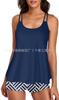 Comercio Exterior Europeo y Americano Traje de Baño para Mujer Conjunto de Dos Piezas Dividido con Cordón Estampado de Manga Larga Protector Solar Bikini Transfronterizo Divertido y Sexy