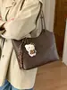 Bolso de Mano Retro Maillard Gran Capacidad Más Vendido para Mujer Bolso de Hombro Versátil Bolso de Mano Simple de Moda para el Trabajo