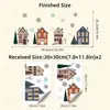 Casa de nieve de Navidad dibujos animados casa pequeña pegatinas de ventana autoadhesivas pegatinas de pared pegatinas decorativas de cristal visual de doble cara ZN3070C