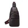 Bolsa de peito personalizada, grande capacidade, bolsa masculina, couro de flor integral, bolsa transversal casual de negócios para o dia a dia masculina, bolsa de ombro, bolsa para celular