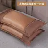 Almohada refrescante de verano, almohada de trigo sarraceno, núcleo de almohada de ratán helado de verano, un par de almohadas de soporte para el cuello para adultos, almohada especializada de bambú para ayudar a dormir