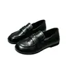 Zapatos planos de cuero retro estilo francés para mujer, nueva colección de otoño 2026, mocasines Mary Jane sin cordones de punta redonda con suela blanda