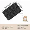 Molde de silicona para dulces de chocolate navideño bestseller transfronterizo, molde de silicona de fácil desmoldeo, molde para pastel de Navidad